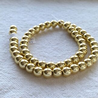 8 mm hematit arany szálban