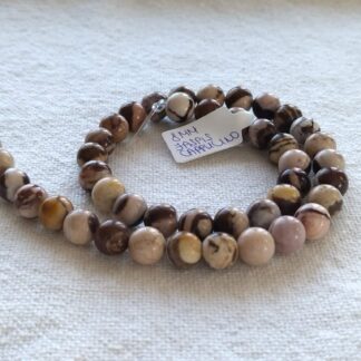 8 mm jaspis cappucino ásványgyöngy szálban