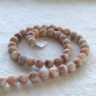 8 mm márványkő matt ásványgyöngy szálban