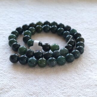 8 mm moha achat ásványgyöngy szálban