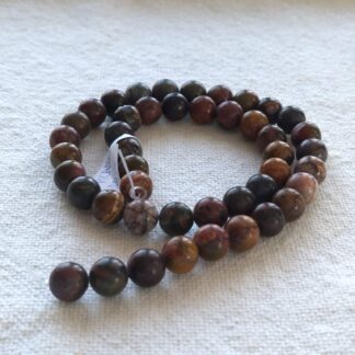 8 mm picasso jaspis ásványgyöngy szálban