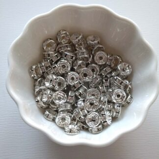 8 mm rondelle ezüst szín