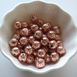 8 mm hematitos rosegold lávakő gyöngy