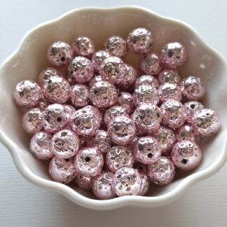 8 mm hematitos rózsaszín lávakő gyöngy