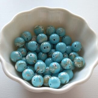 8 mm kagyló kék gyöngy