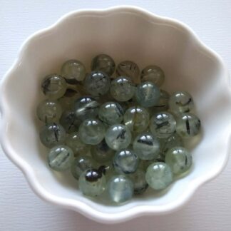 8 mm prehnit epidottal ásványgyöngy