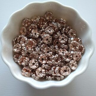 8 mm hullámos rondelle rosegold szín