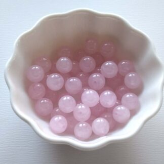 8 mm rózsakvarc ásványgyöngy