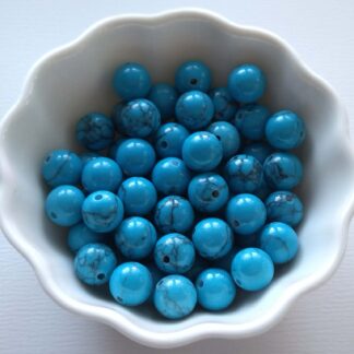 8 mm szintetikus türkiz gyöngy