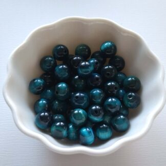 8 mm tigrisszem kék ásványgyöngy