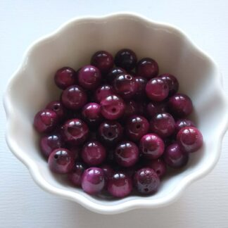 8 mm tigrisszem pink ásványgyöngy