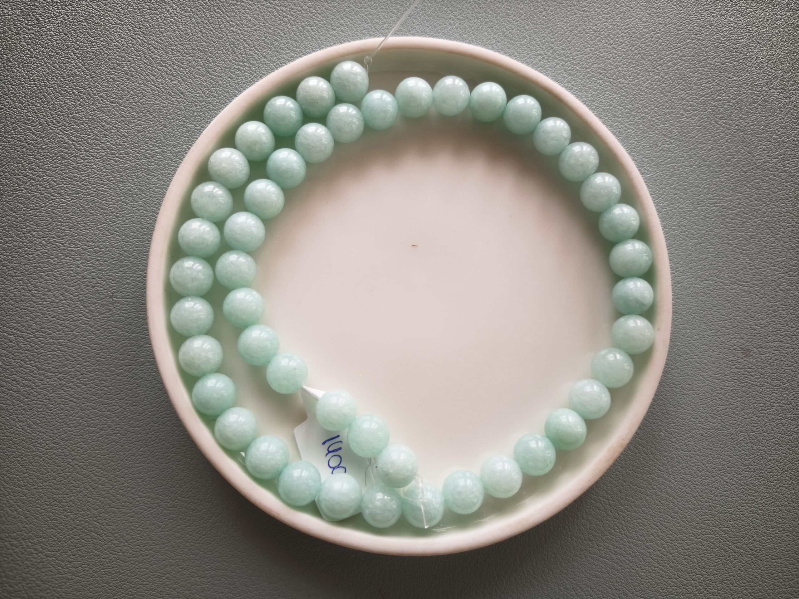 8 mm jade menta szálban
