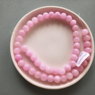 8 mm jade rózsaszín szálban