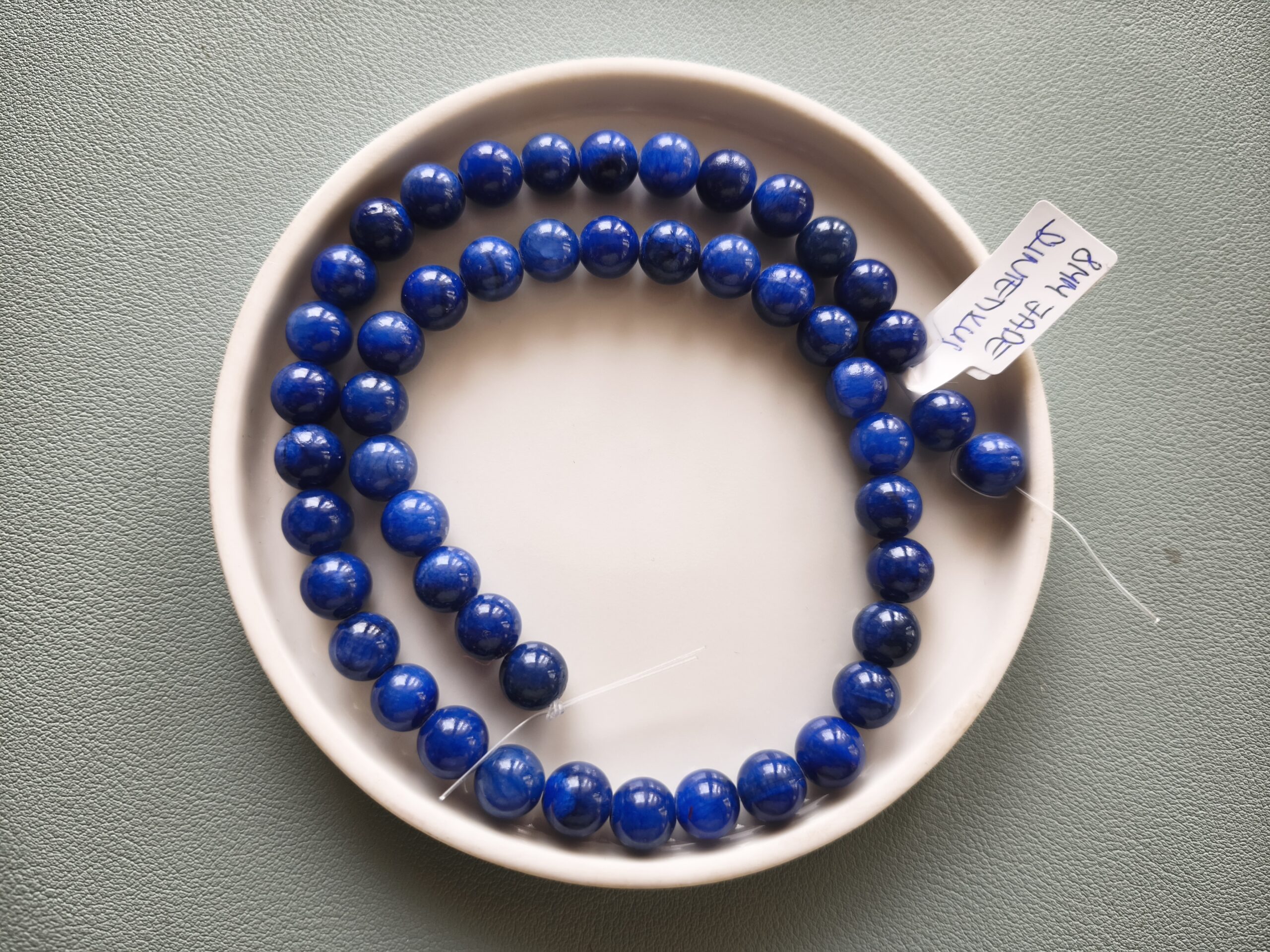 8 mm jade királykék szálban