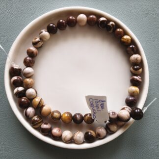 8 mm jaspis cappucino szálban