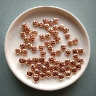 8*3 mm hematit lencse rosegold fazettált