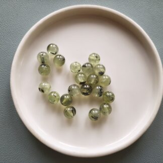 8 mm prehnit epidottal ásványgyöngy