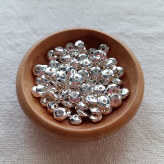 8*3 mm hematit lencse ezüst fazettált