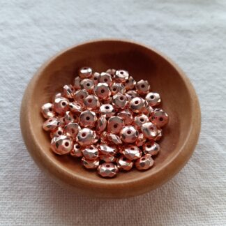 8*3 mm hematit lencse rosegold fazettált