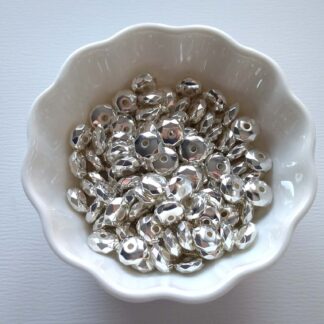 8*3 mm hematit lencse ezüst fazettált