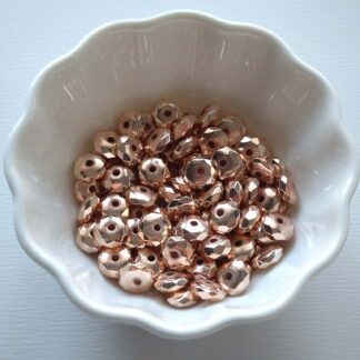 8*3 mm hematit lencse rosegold fazettált