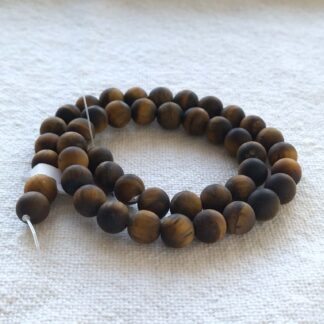 8 mm tigrisszem matt ásványgyöngy szálban