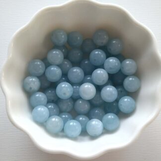 8 mm akvamarin ásványgyöngy