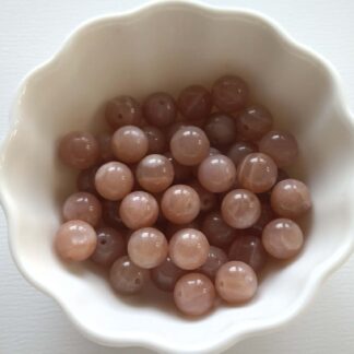 8 mm barna holdkő ásványgyöngy