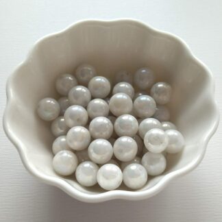 8 mm fehér holdkő aura ásványgyöngy