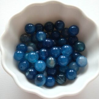 8 mm achat kék ásványgyöngy