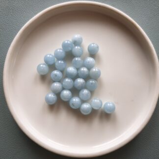8 mm akvamarin ásványgyöngy