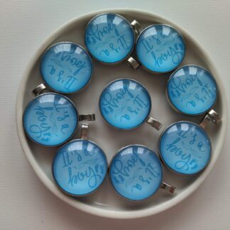 Babaváró fiús üveglencsés medál