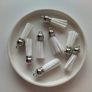 Bőrszálas bojt fehér