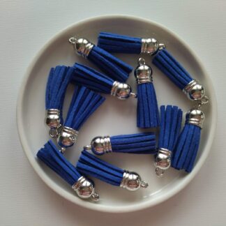 Bőrszálas bojt kék