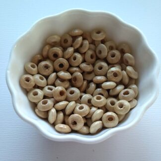 Fa lencse gyöngy bézs