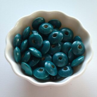 Fa lencse gyöngy türkiz nagy