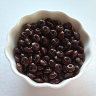 Fa lencse gyöngy sötétbarna