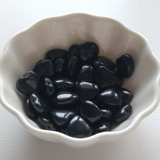 Obszidián szív ásványgyöngy