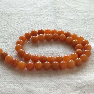 8 mm narancs aventurin szálban