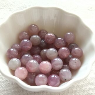 8 mm rózsakvarc madagaszkári extra ásványgyöngy