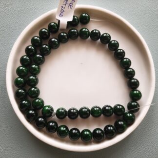 8 mm jade sötétzöld szálban