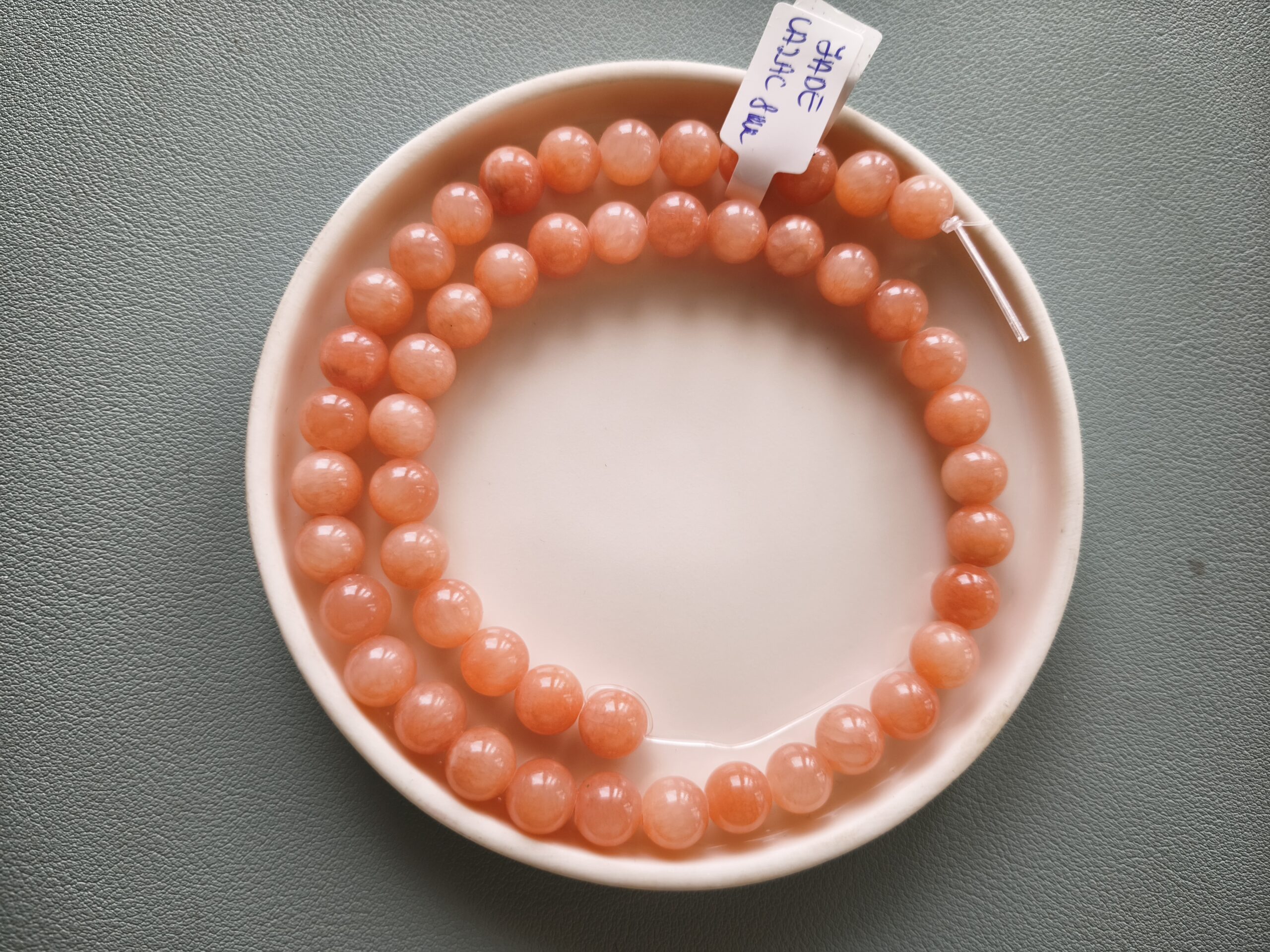 8 mm jade lazac szálban