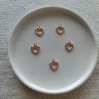 Cirkóniaköves szív medál rosegold színben
