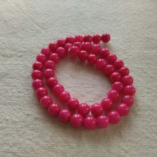 8 mm jade pink gyöngy szálban