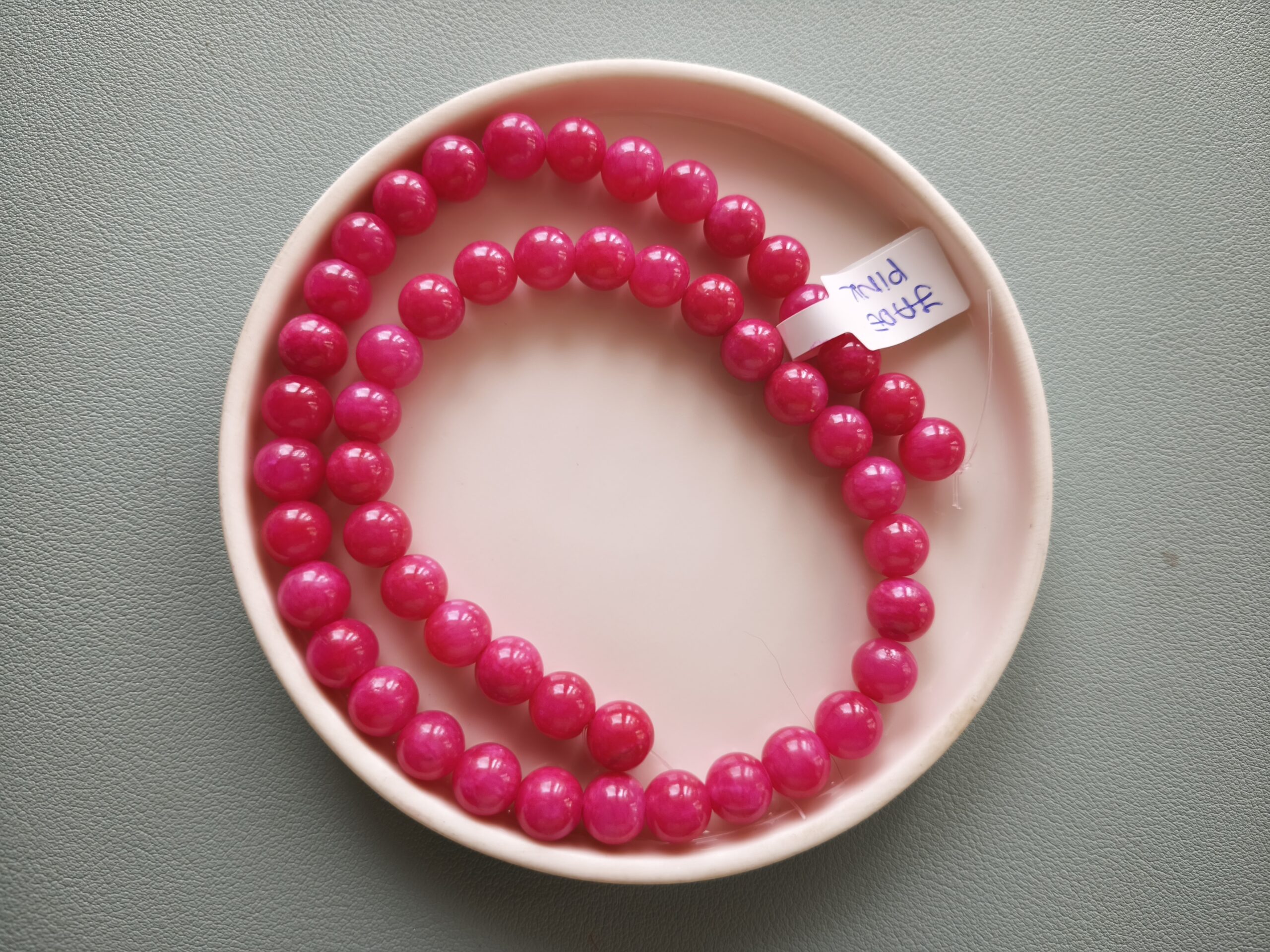 8 mm jade pink szálban