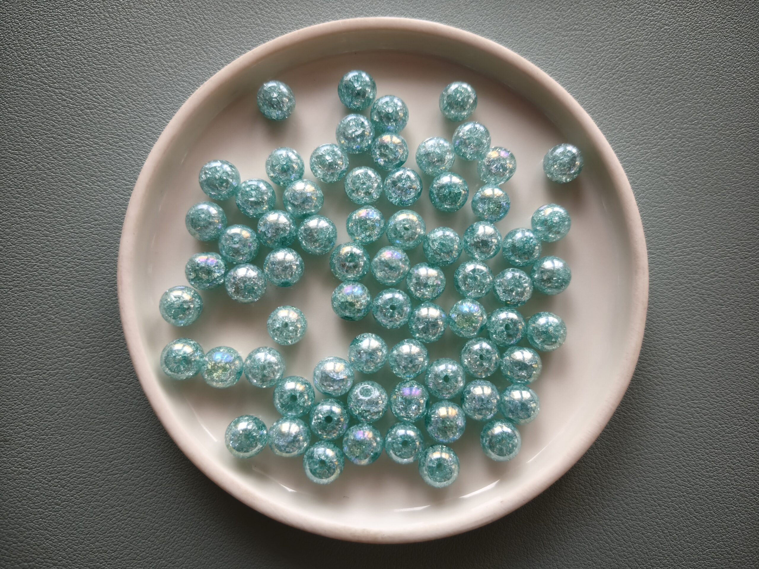 8 mm menta roppantott aura gyöngy