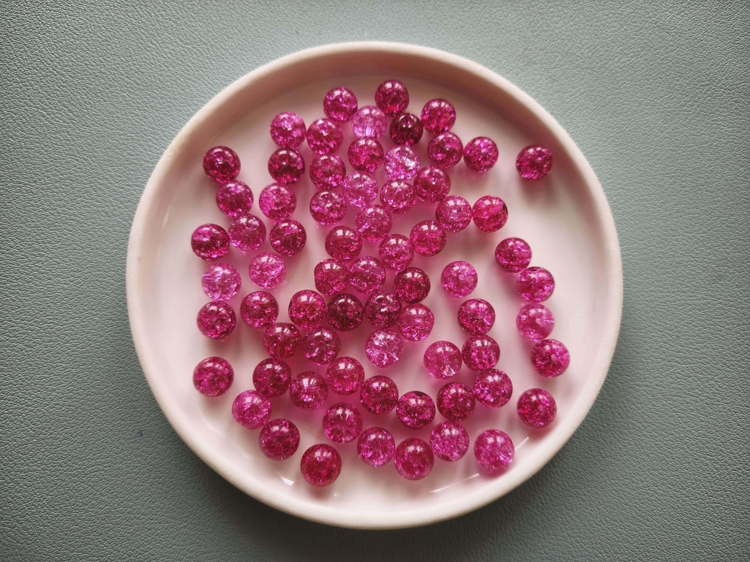 8 mm roppantott gyöngy pink