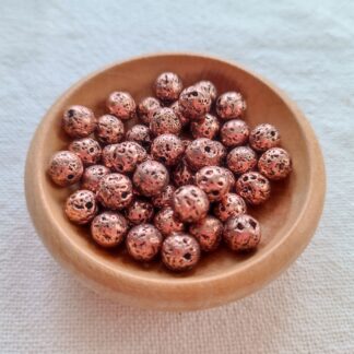 8 mm hematitos bronz lávakő gyöngy