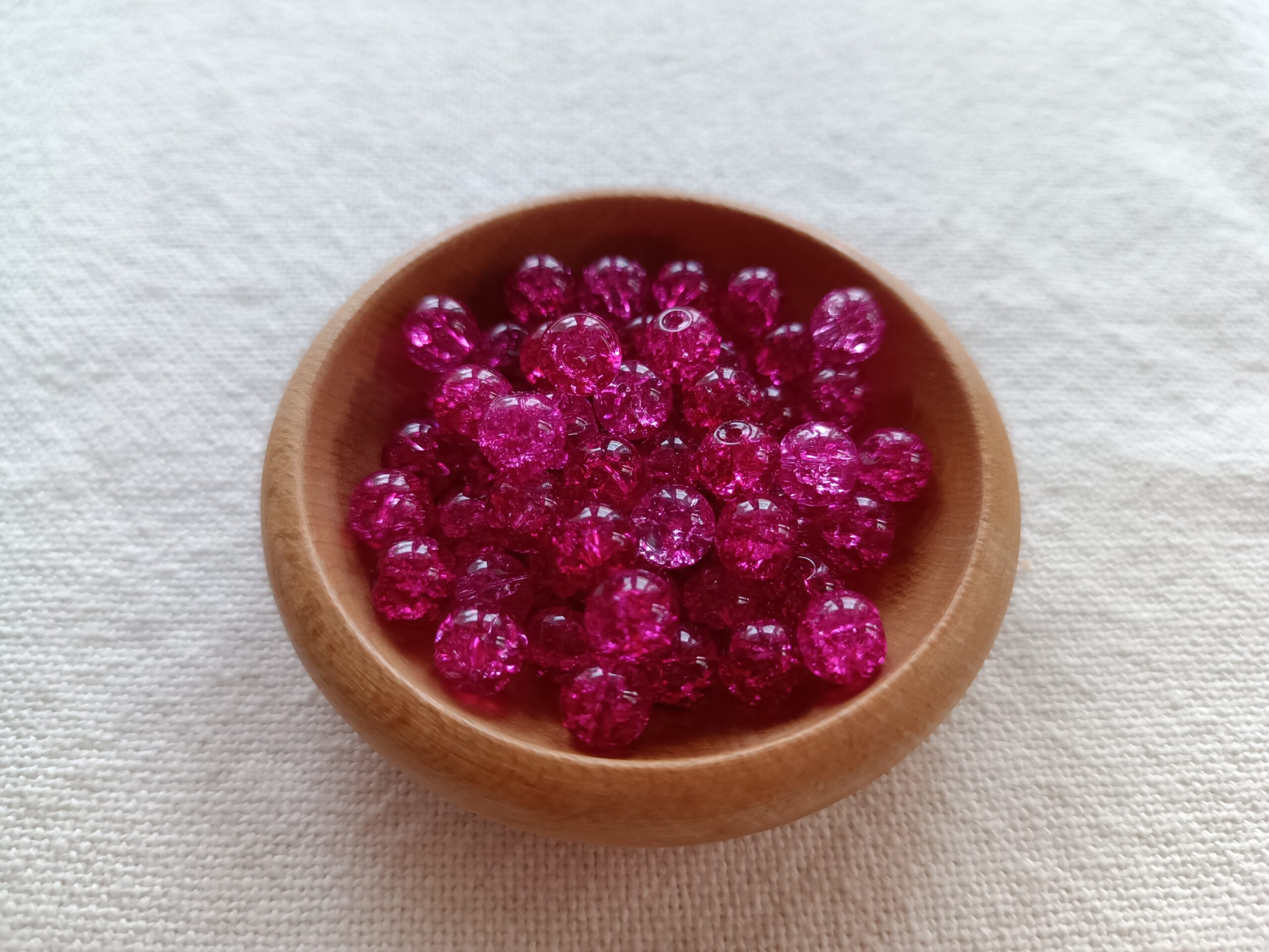8 mm roppantott gyöngy pink