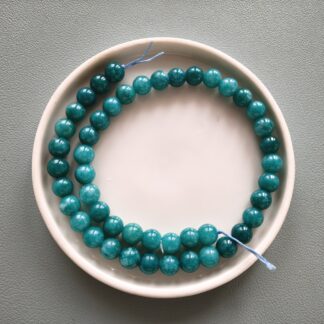 8 mm jade türkiz szálban